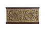 GINER Y COLOMER Aparador Buffet en Bois de Mango Sculpté avec Pan de Oro, Noir Doré et Noyer